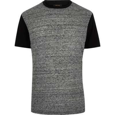 Grey textured t-shirt